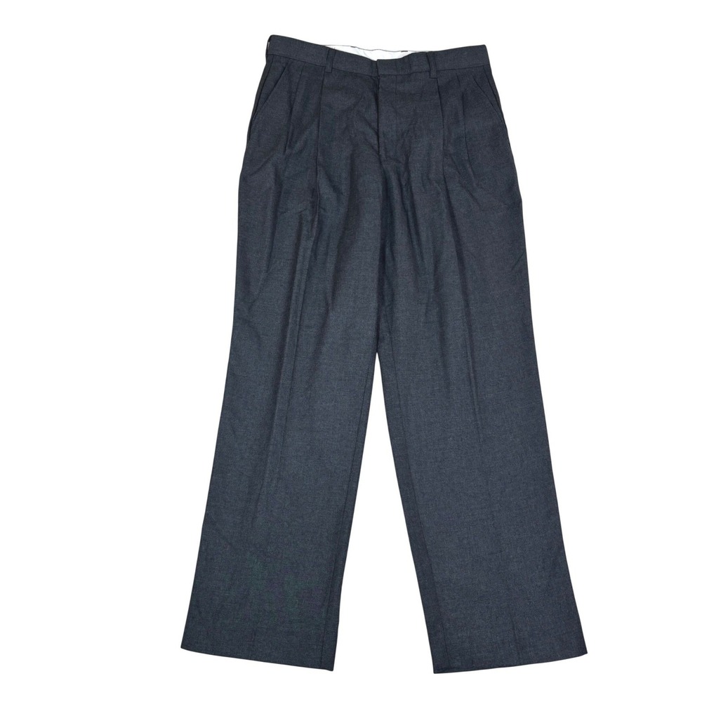 Unbranded Mens Charcoal Gray Pleated Student Uniform Dress Slacks 33x30 RD0110